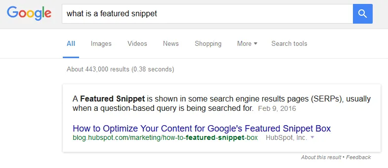 Qu’est-ce qu’un Featured snippet ?