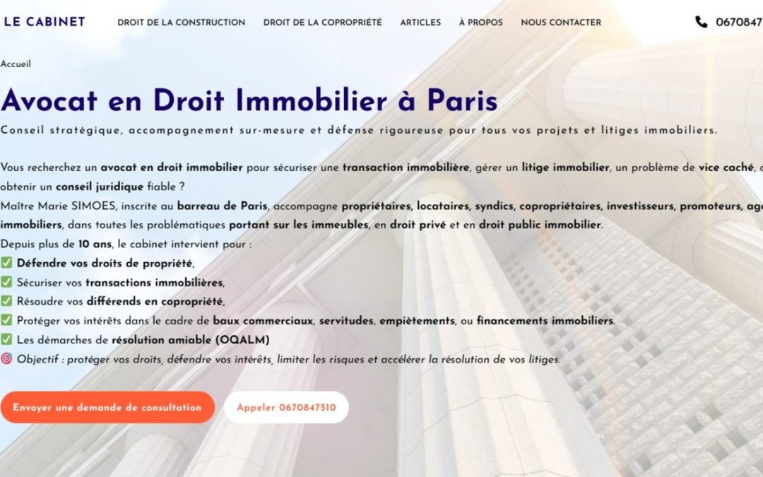 Marie SIMOES – Avocate en droit immobilier