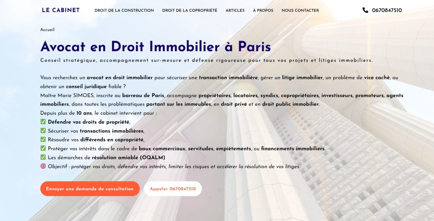 Création site internet avocat